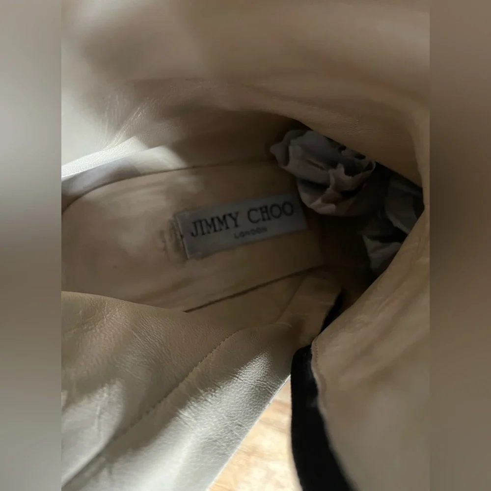 Jimmy Choo Patent Leather Block Heel Booties Size EU 37 - Picture 10 of 10